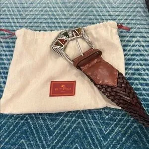 Etro | Accessories | Etro Brown And Silver Braided Leather  display picture 2